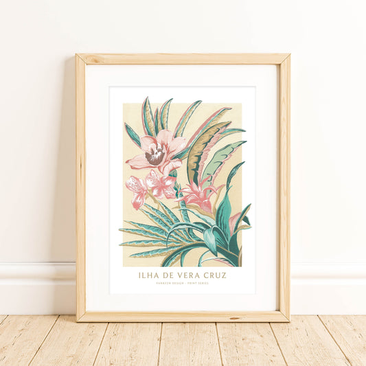 © Pankeen design | Ilha de Vera Cruz Art Print in A4 mount size and A3 frame.